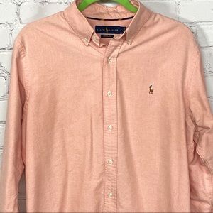 Ralph Lauren men’s Oxford shirt peach large